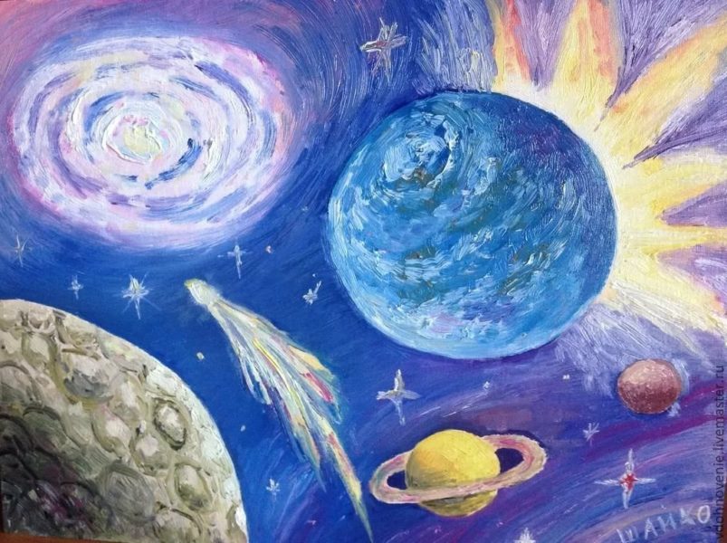 165 рисунков на тему космоса