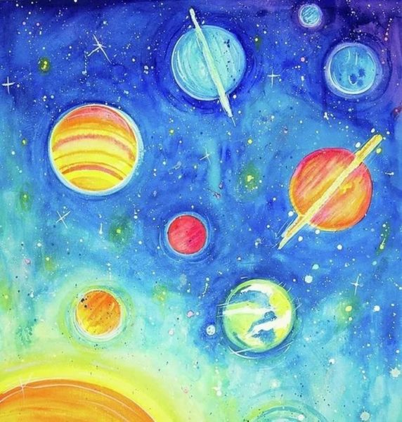 165 рисунков на тему космоса