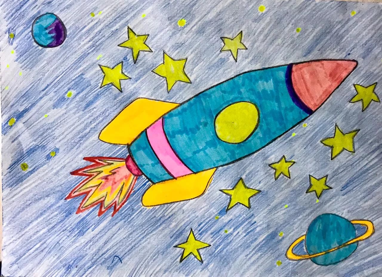 День космонавтики для детей 1 класса. Рисунок на тему космос. Рисунок на тему космонавтики. Рисонок на тему космас. Детские рисунки на тему космос.