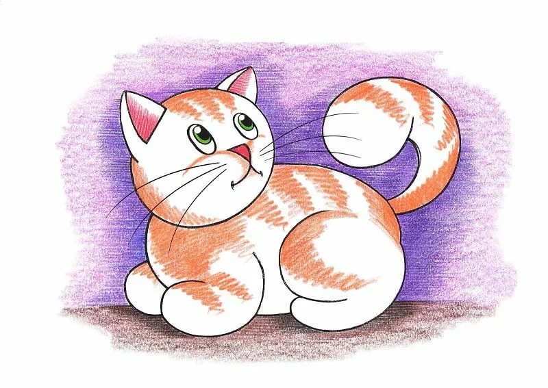 Как нарисовать кошку легко: 250 рисунков