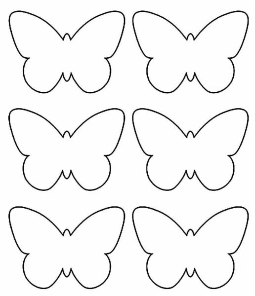 215 шаблонов и трафаретов бабочек для вырезания из бумаги и распечатки