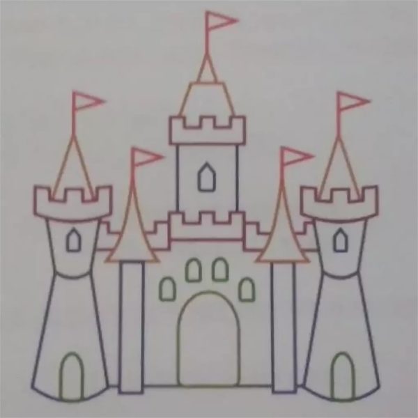 Как нарисовать замок: 210 рисунков