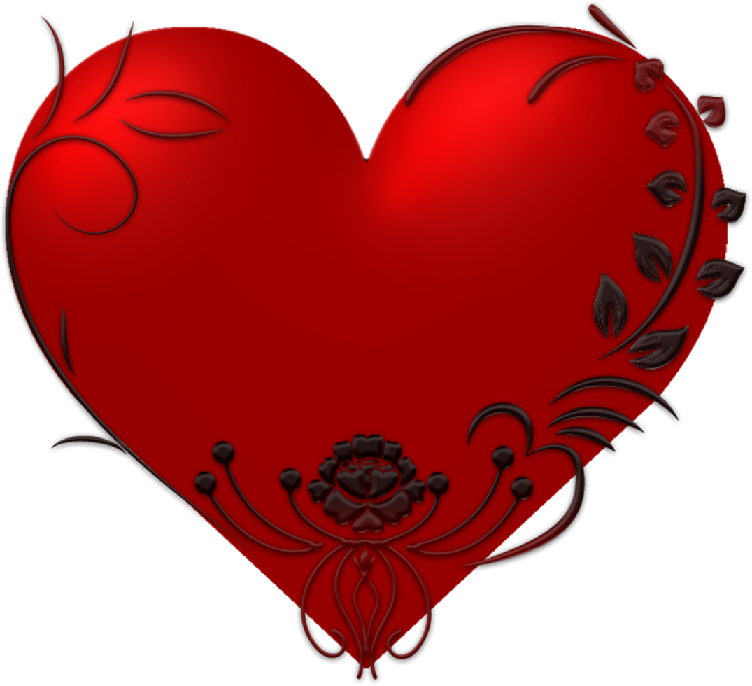 Красное сердце рисунок пнг