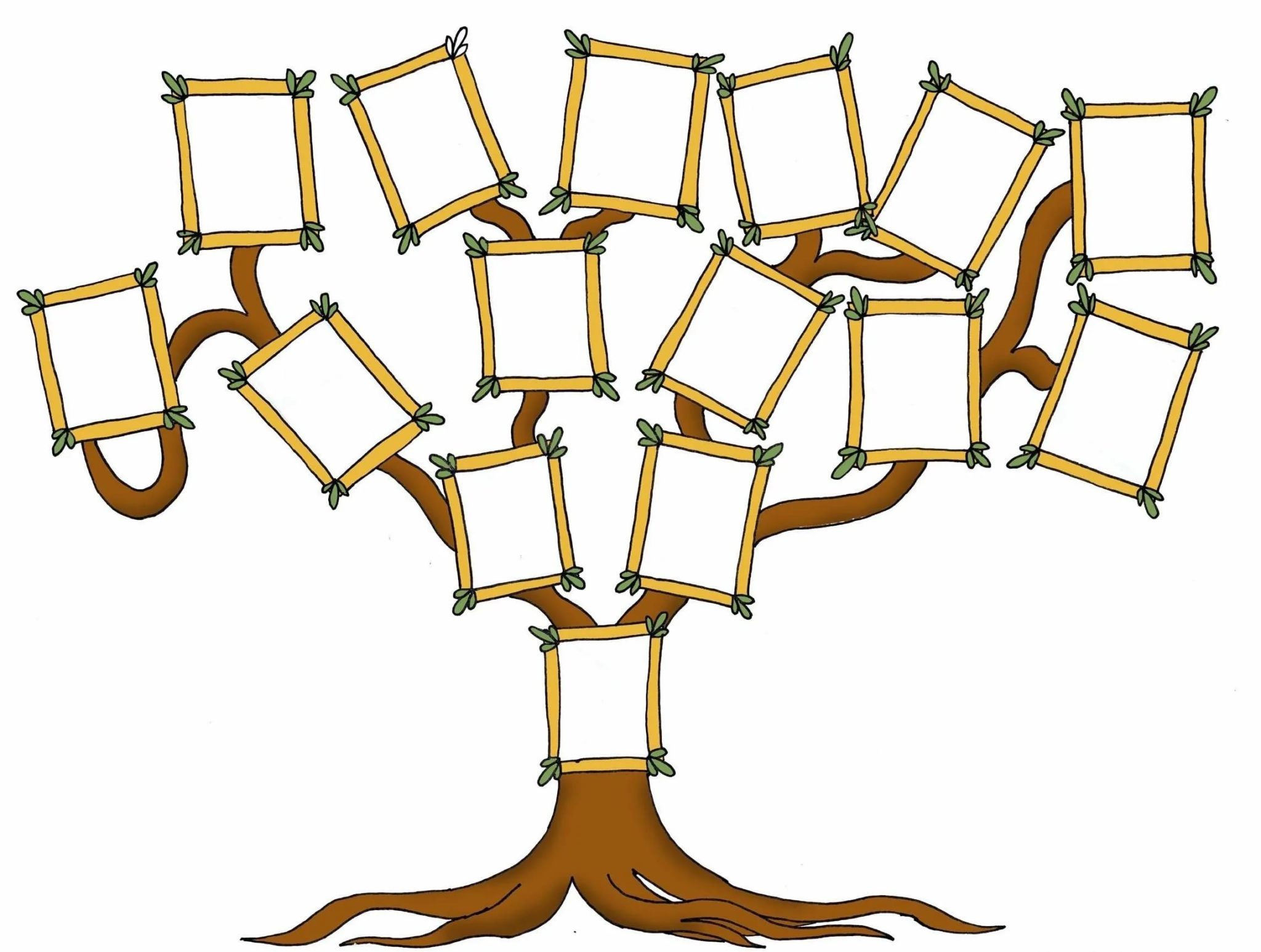 Картинка дерево для родословной шаблон для заполнения
