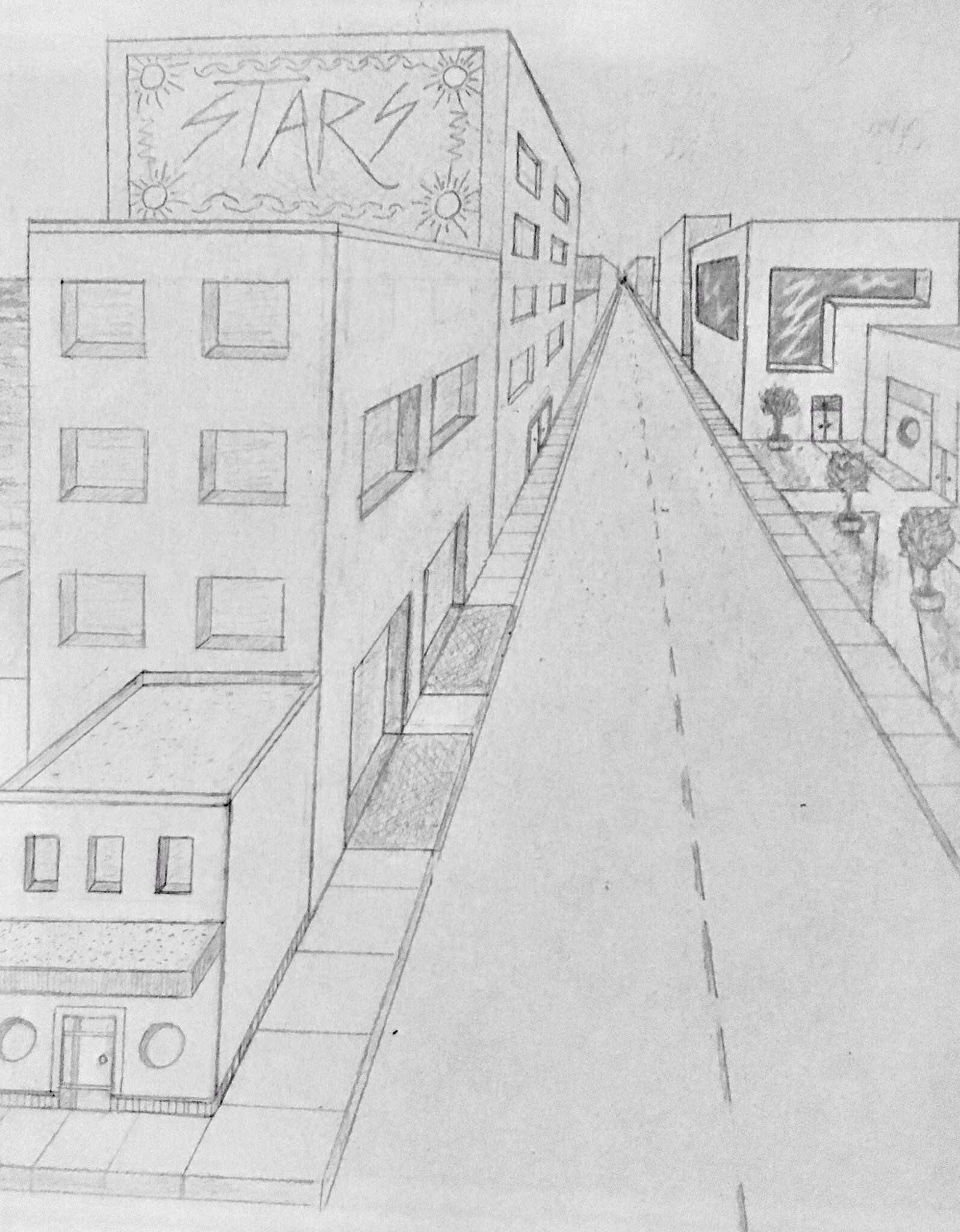 Легкие рисунки улицы. Перспектива рисунок. Перспектива карандашом. Современный город карандашом. Город в перспективе карандашом.