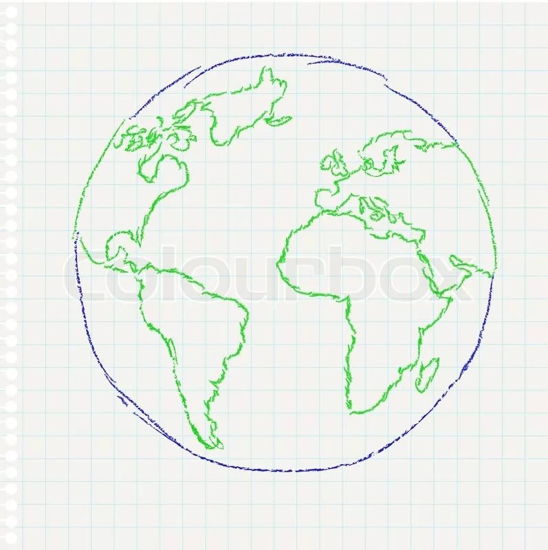 Как легко нарисовать землю