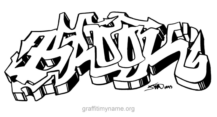 100 легких граффити рисунков для начинающих