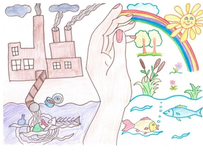 130 плакатов и рисунков на тему экологии