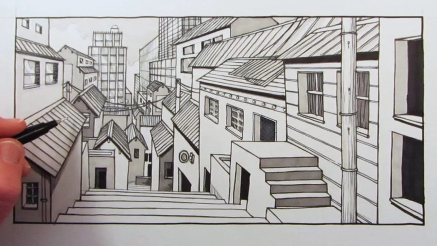 Как нарисовать город: 100 рисунков