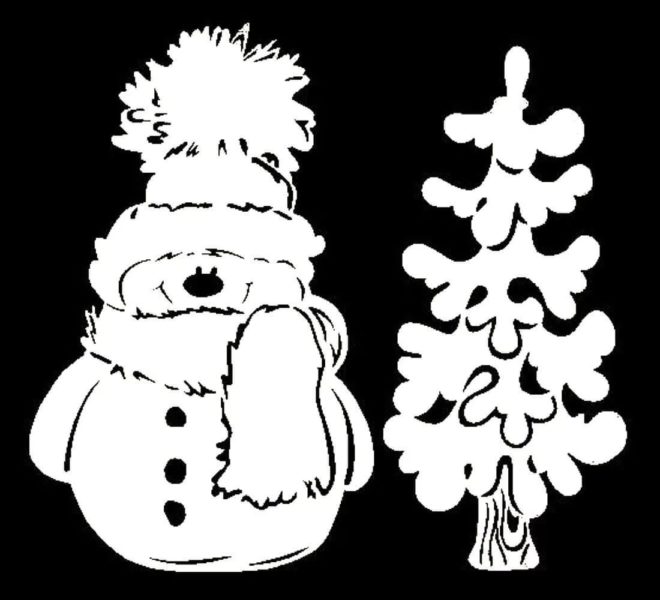 Снеговики: 80 шаблонов для вырезания