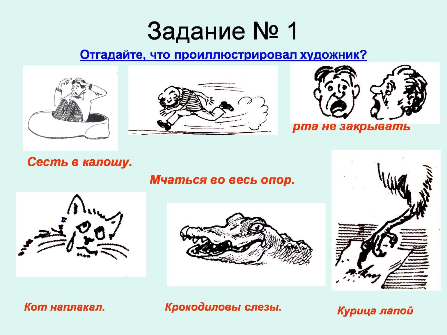 Фразеологизмы в картинках грабчикова