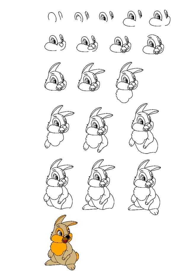 Как рисовать зайца для детей