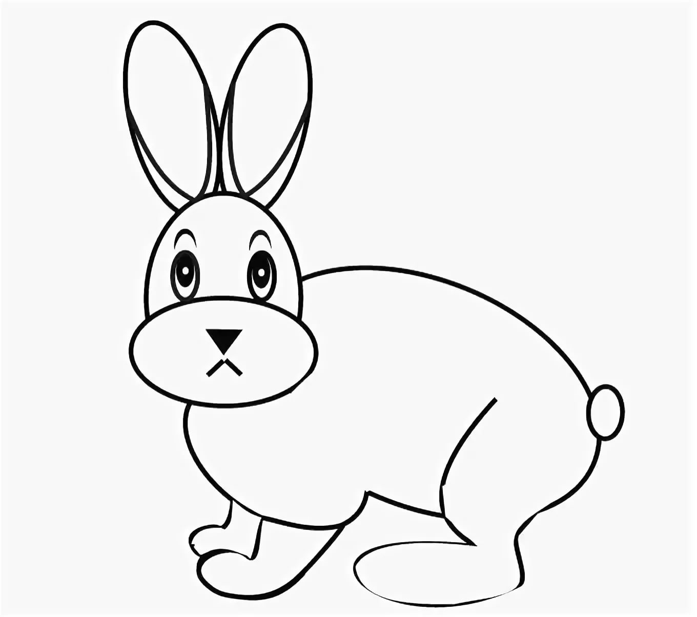 Кролик карандашом для детей