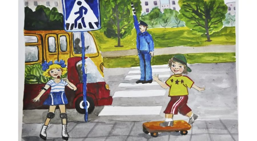 260 рисунков о правилах дорожного движения и безопасности на дороге