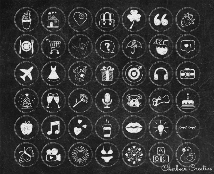 250 наборов иконок для актуального в Инстаграм