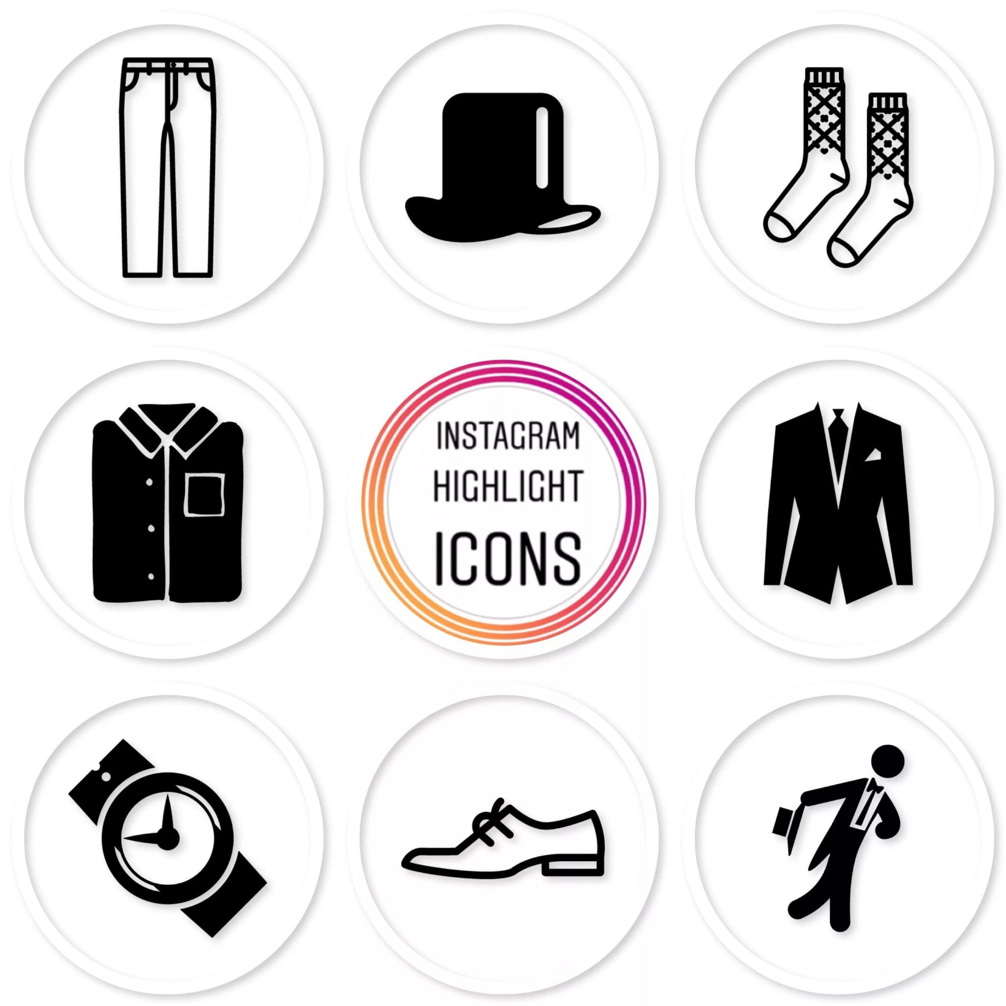 Иконки для магазина мужской одежды