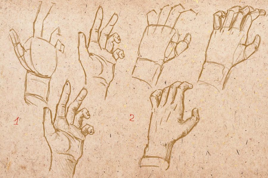 50 рисунков рук человека: пальцы, ладони, кисти