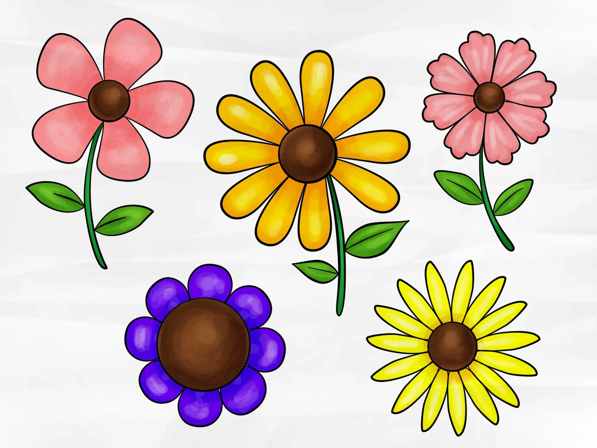 детские картинки цветов для детей