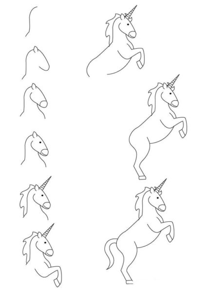 Как нарисовать единорога: 100 легких рисунков