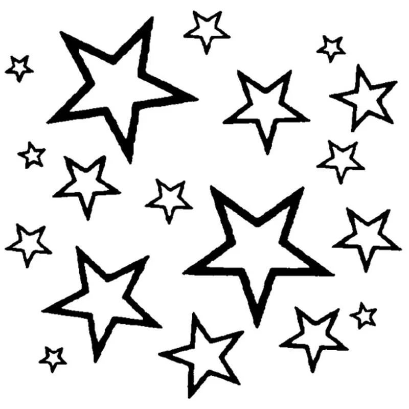 80 шаблонов звезд для вырезания из бумаги и распечатки.
