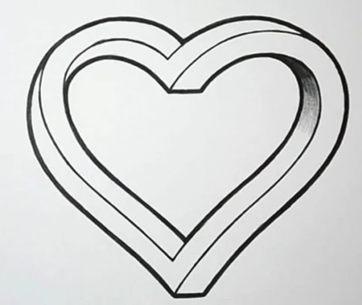 Как нарисовать сердце: 80 рисунков