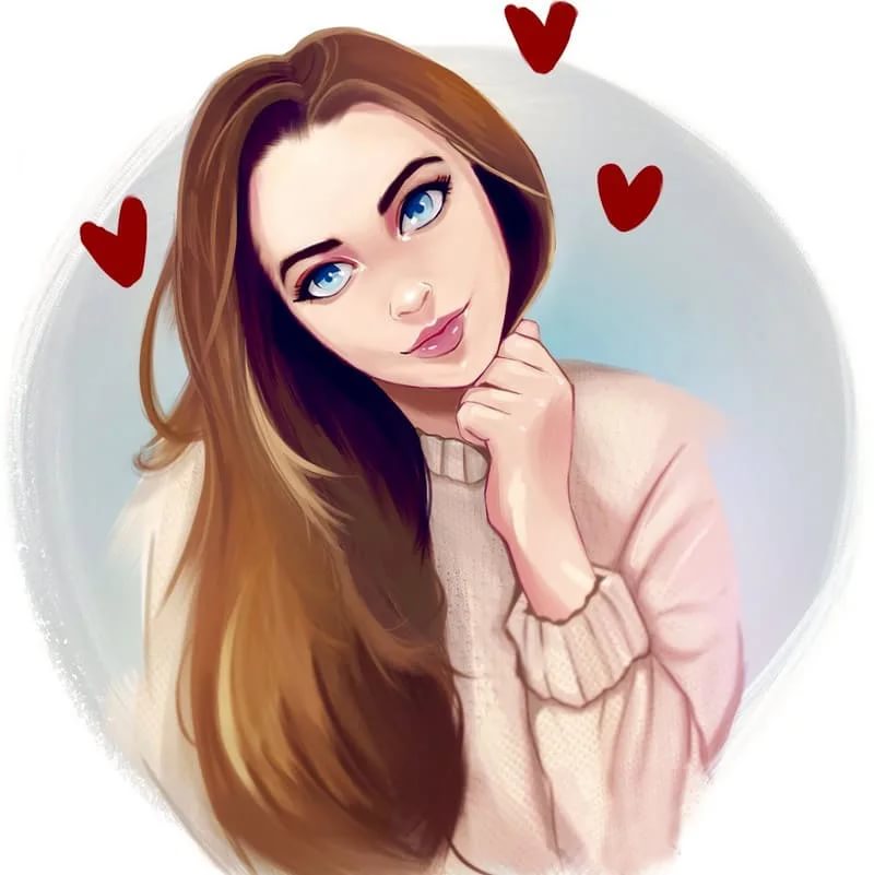 Аватарка девушка рисунок