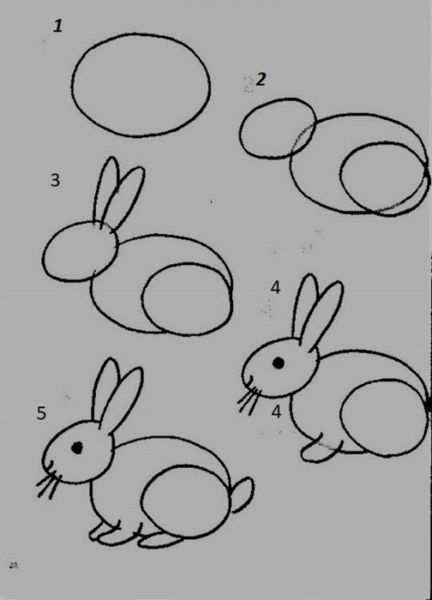 Как нарисовать зайчика: 150 легких рисунков