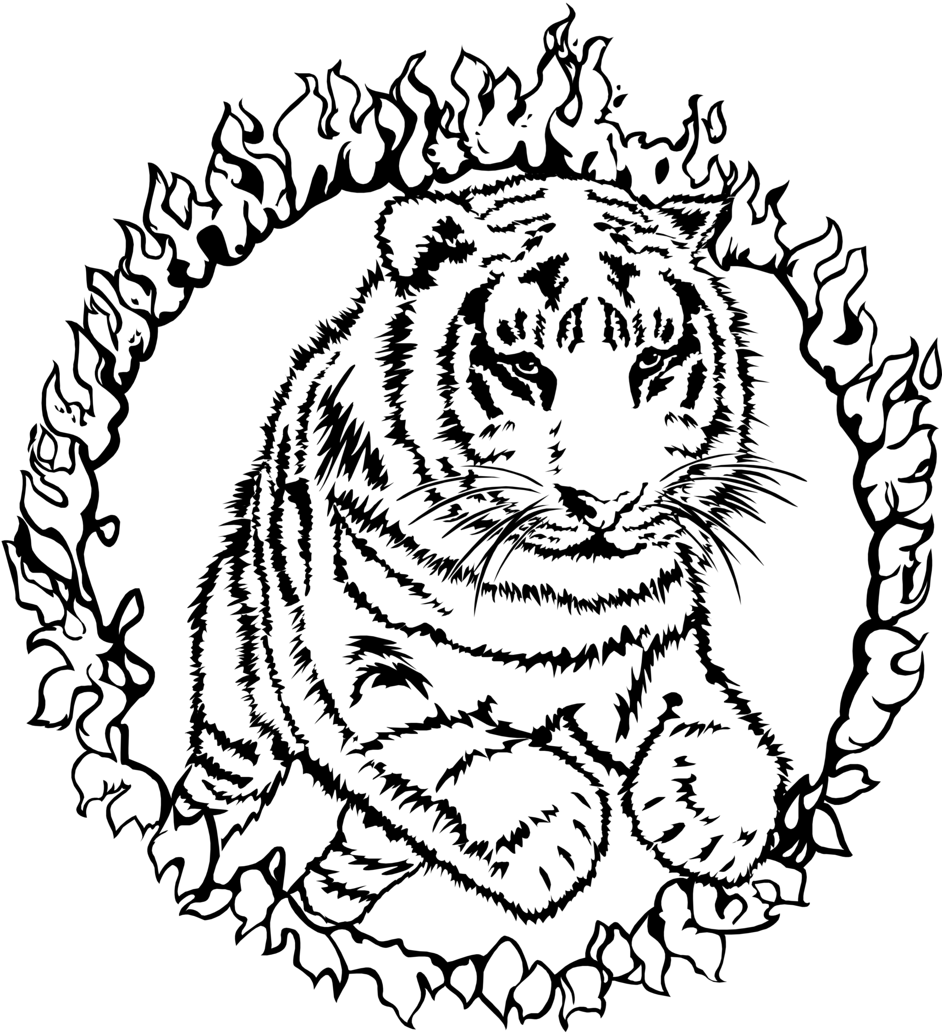 Вытынанки с тиграми: 70 шаблонов для вырезания.