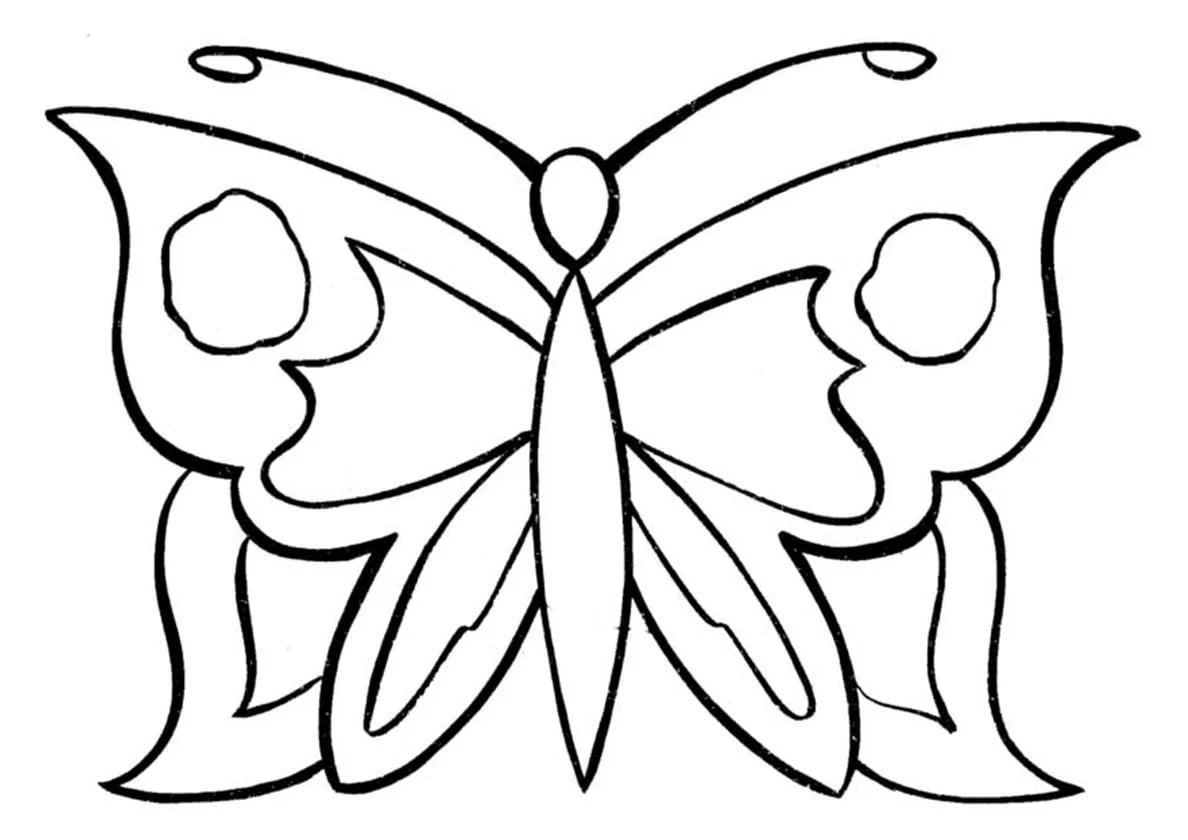 Картинки для раскрашивания бабочки