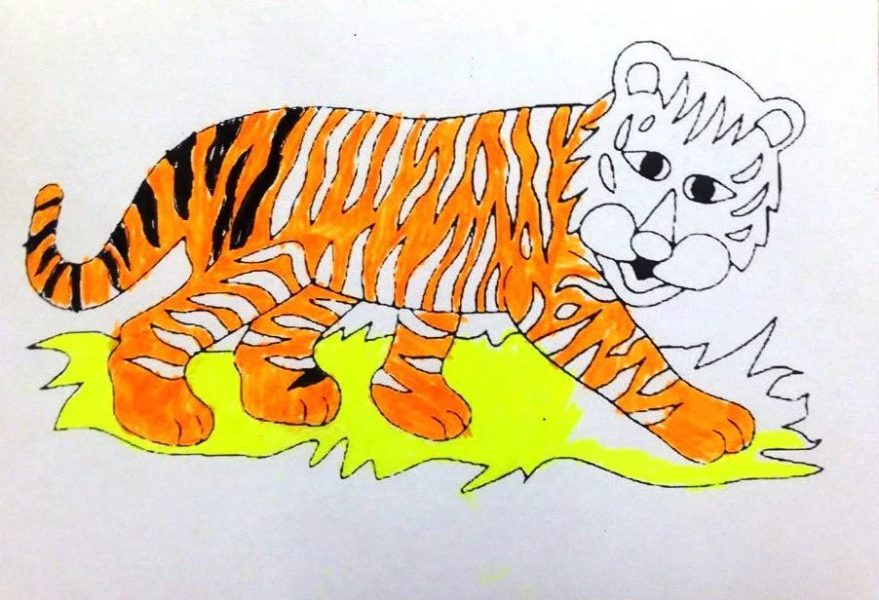 70 рисунков тигра на Новый Год 2022