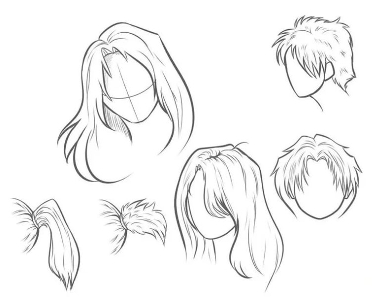Как рисовать волосы: 95 рисунков волос девушек