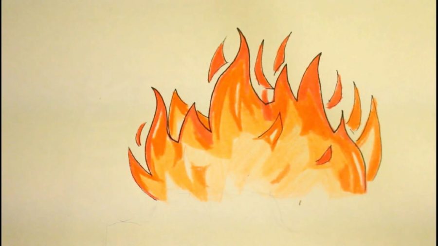 Как нарисовать огонь: 45 рисунков