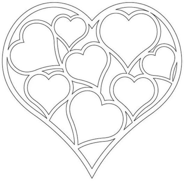 Валентинки своими руками: 100 шаблонов для распечатки