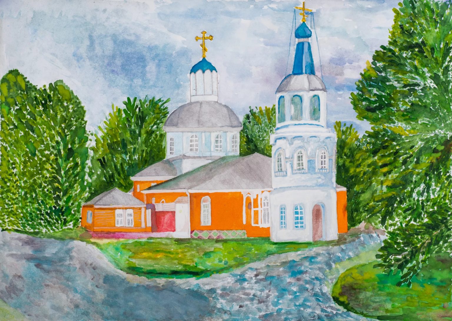 Рисунок Церковь 7 класс красками
