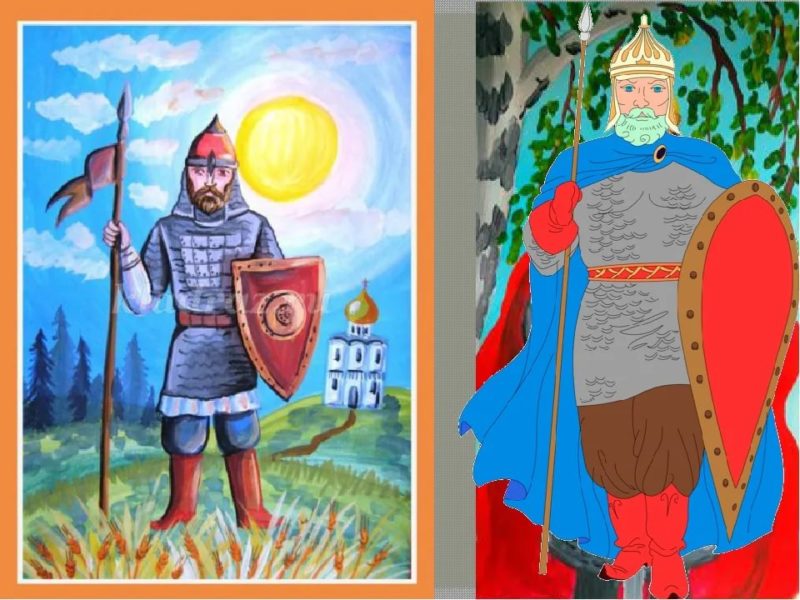 Три богатыря: 55 рисунков Ильи Муромца, Алеши Поповича, Добрыни Никитича и других