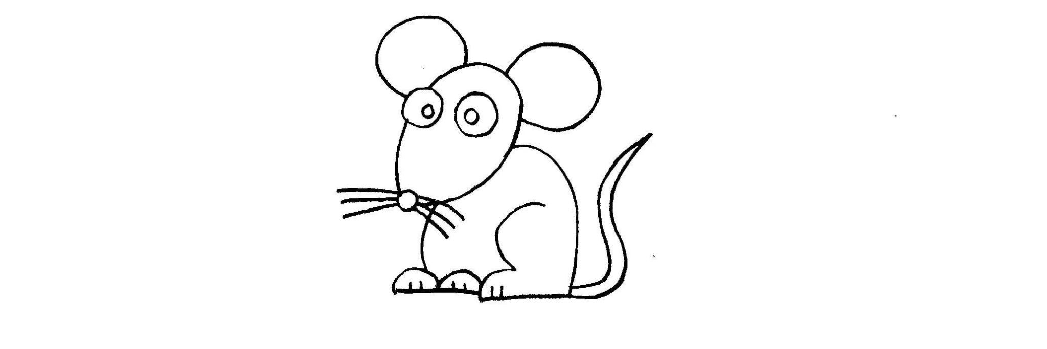 Мышь карандашом для детей
