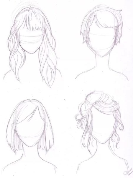 Как рисовать волосы: 95 рисунков волос девушек