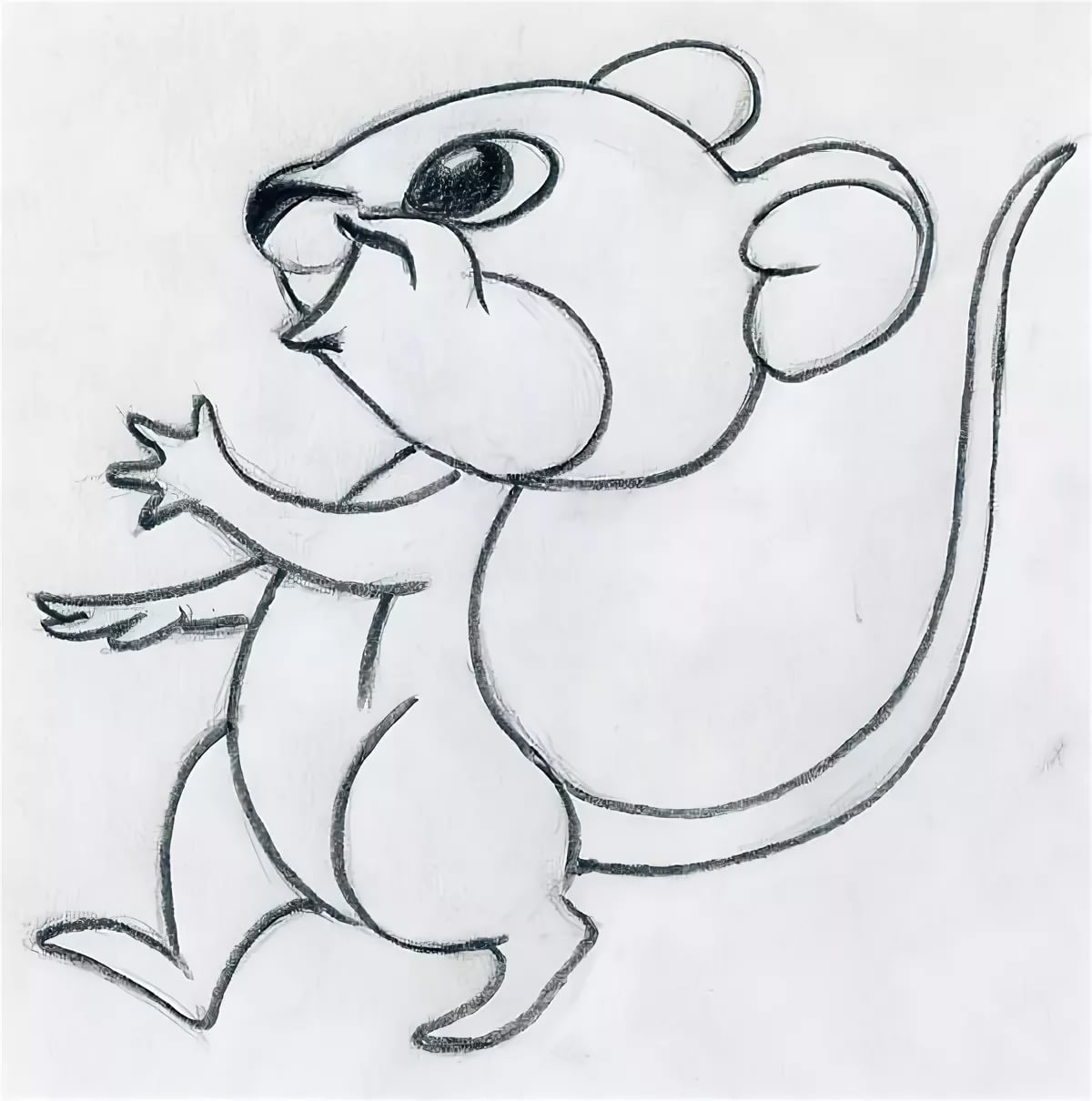 Мышонок рисунок карандашом для срисовки